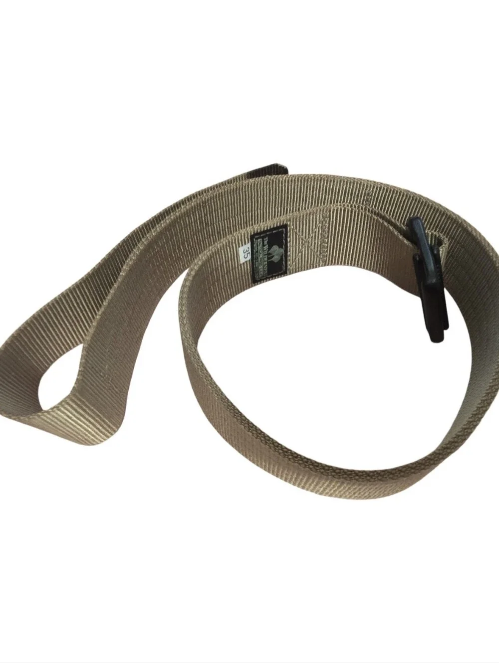 Men's Tactical Webbing Belt with Hook & Loop Closure - Tan